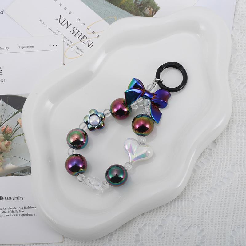 Buntes Blume Perlen Handy und Tasche Schlüsselanhänger Lanyard
