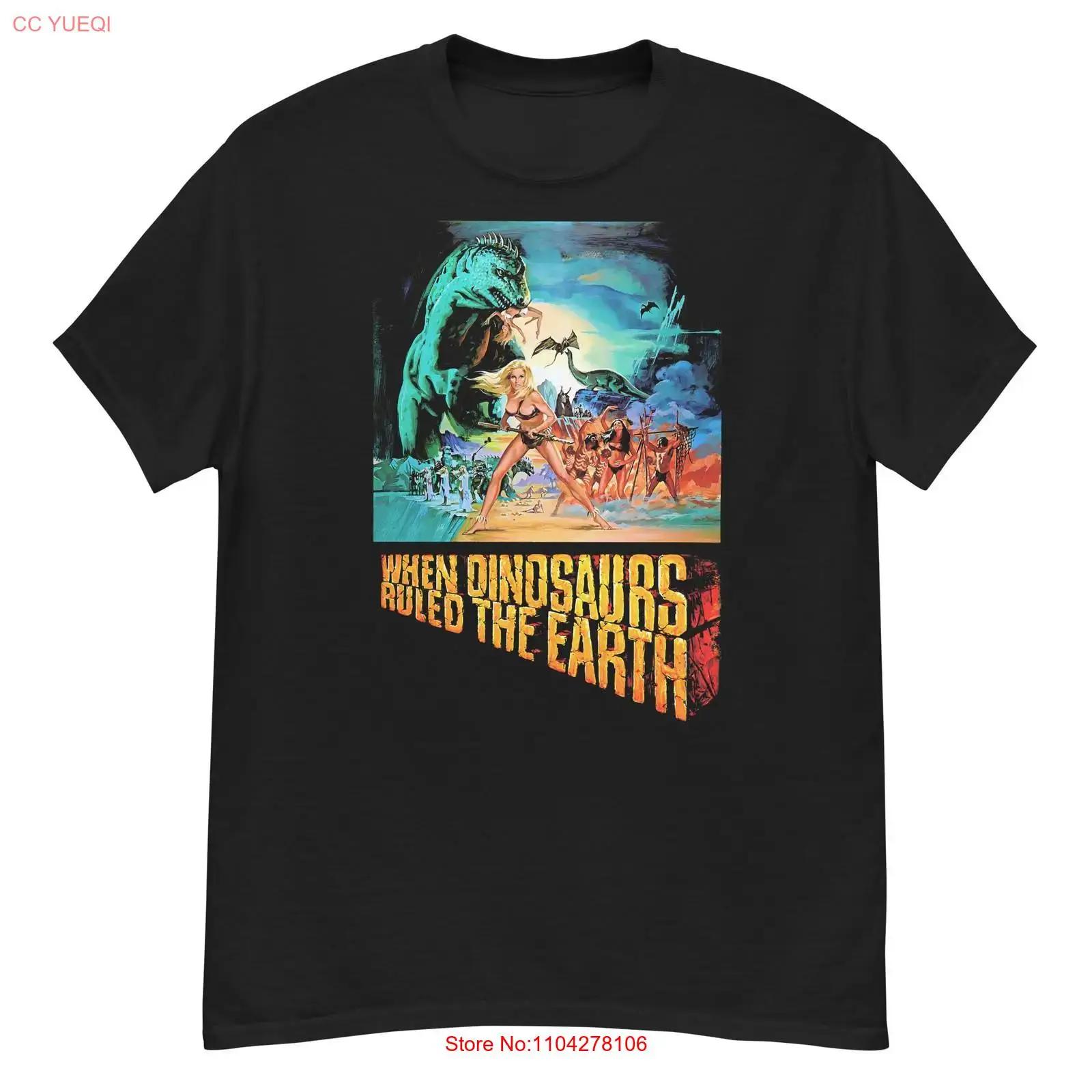 

When Dinosaurs Ruled the Earth cult film fan art t shirt vintage Washed streetwear Soft Versatile Stylish Casual Unisex 5XL різнокольоровий