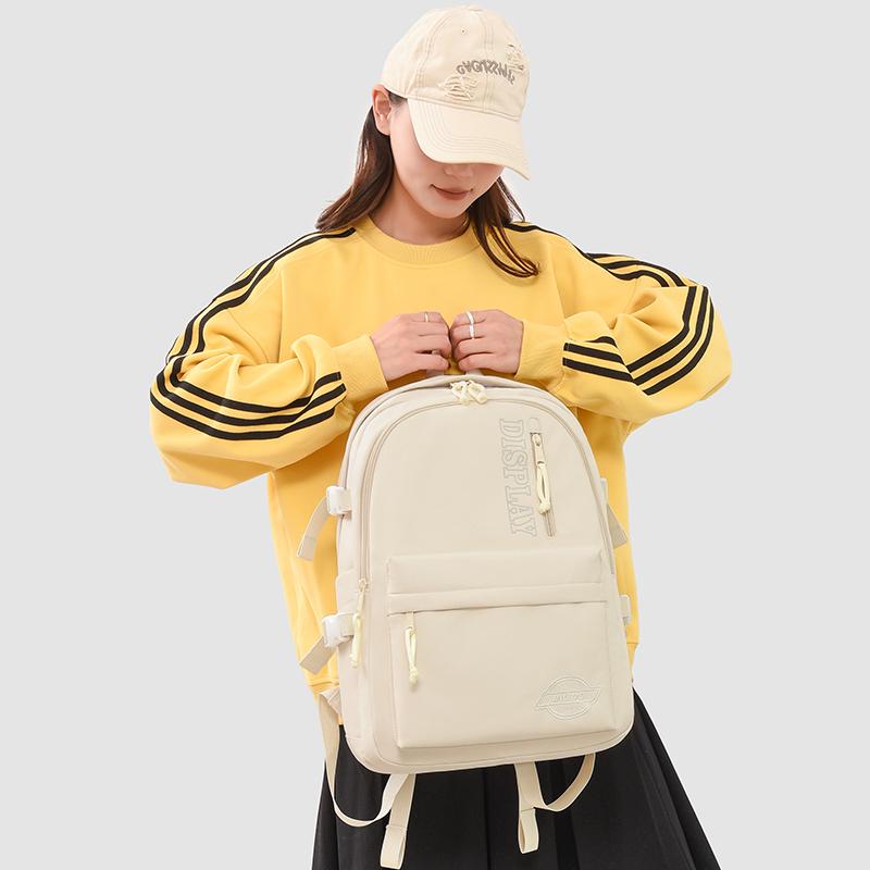 Nylon Backpack Commuter Student Schoolbag Outdoor Solid Color Backpack