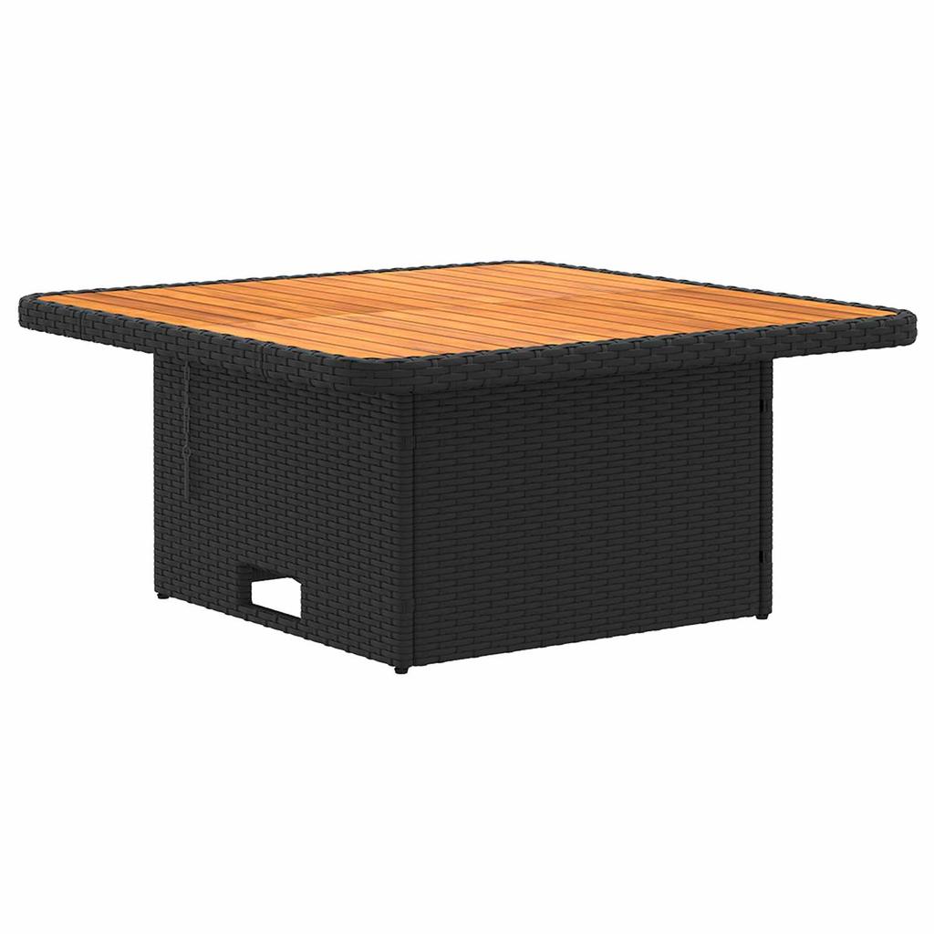 Furniture Set with Cushions 4 Pcs Black and Turquoise PE Rattan