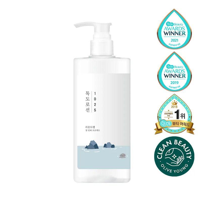 Round Lab 1025 Dokdo Lotion 400ml – Low Irritation Deep Moisturizing Emulsion (Large Size)