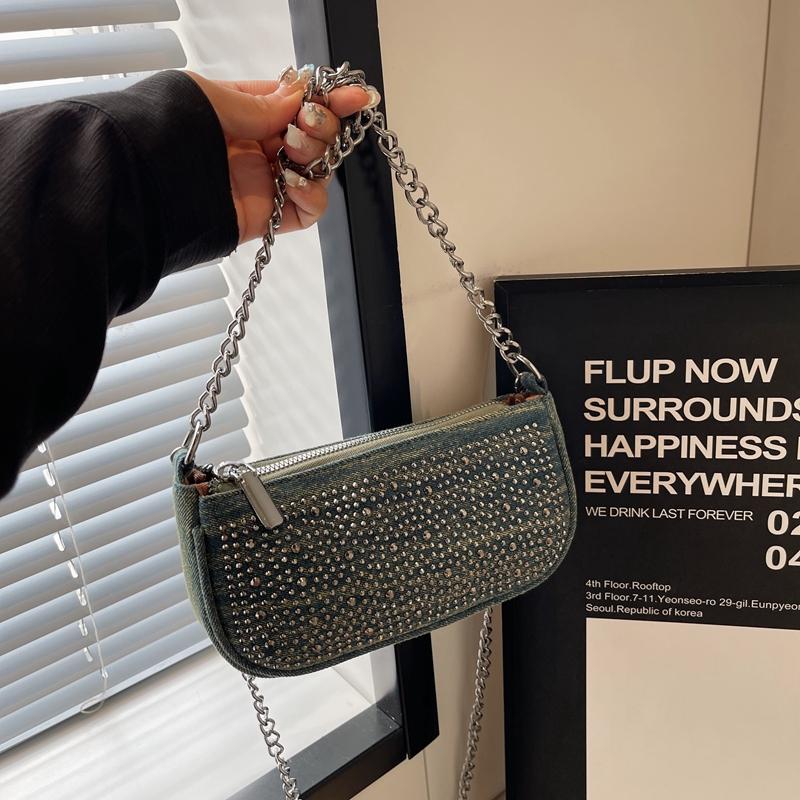 Denim Chain Mini Crossbody Bags Designer Versatile Women Small Shoulder Bag Trendy New Luxury Handbags High Quality