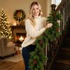 Christmas Wreath 1.8M or 2.7M – Pre-Decorated with Red Berries and Pinecones for Indoor Outdoor Holiday Decor