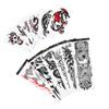 6pcs Full Arm Waterproof Temporary Tattoos 6pcs Half Arm Shoulder Tattoos for Men Women