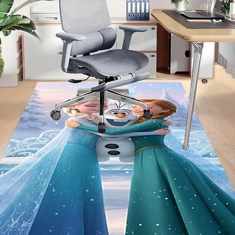 1pc Elsa Frozen Anna Carpet Office Rug Outdoor Mat Home Decor Area Carpet Festival Gift Office desk chair carpet
