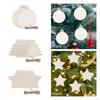 10 Pieces Christmas Tree Decoration Pendant Xmas Decor Blank Wooden DIY Craft Gifts Ornaments for