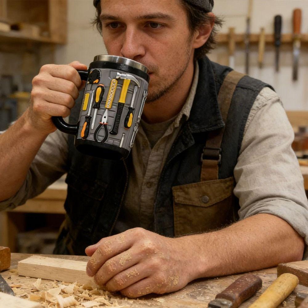 3D Mechanic Hrnček Nerezový Pohár na Vodu Vtipný Design Skladu Kávový Hrnček Dárky pro Muže