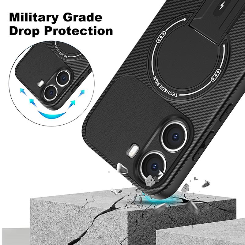 For Poco X7 Pro Luxury Shockproof Magnetic Bracket Case For POCO X7 Po Silicone Bumper With Holder Stand Cover Poco X7 Pro Cover