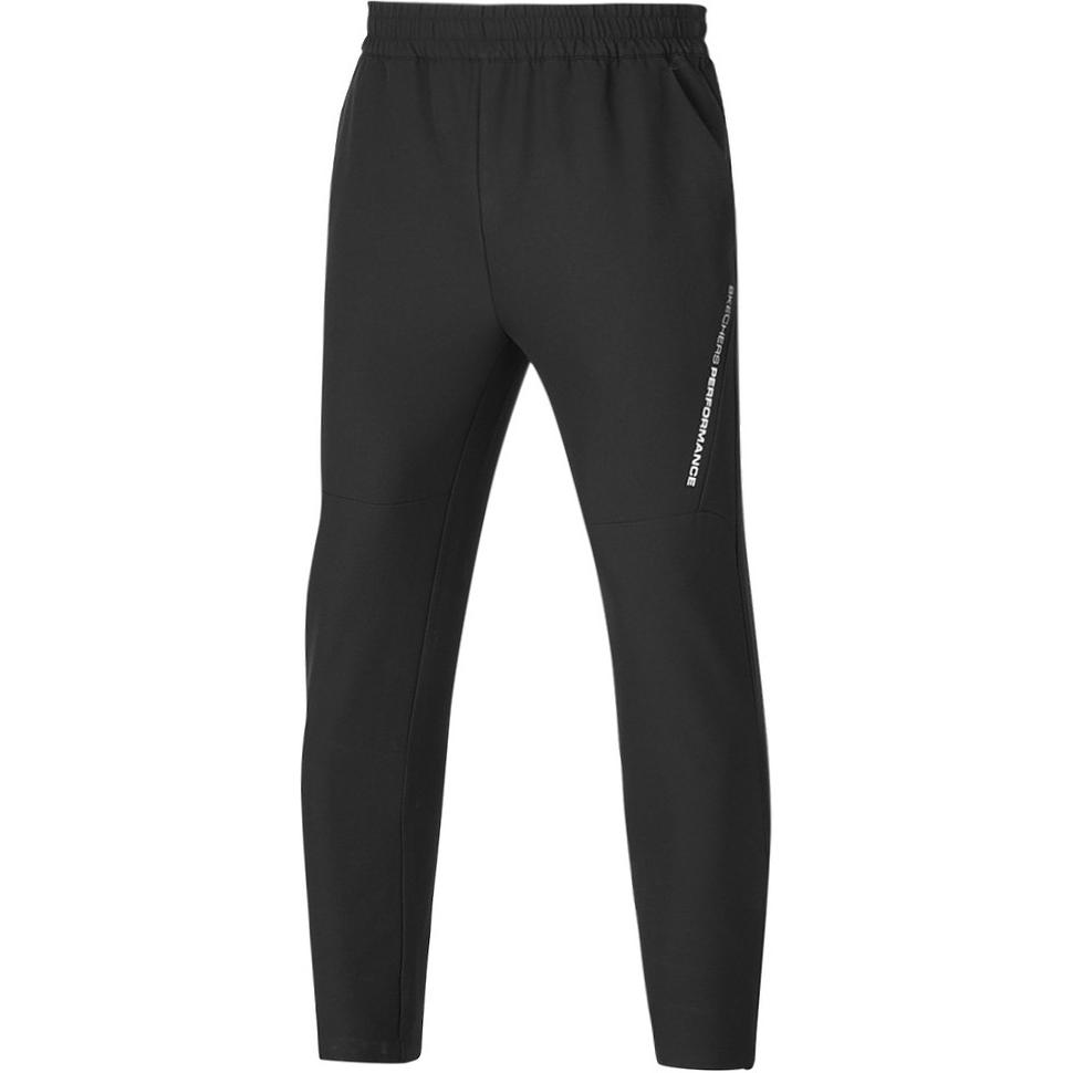 Skechers Basic Sports Series Woven Comfortable Mid-Rise Straight Leg Casual Pants Men bottoms Carbon-Black P424M145-0018 M