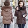 New white goose down jacket medium and long winter large size mother pack thickened warm jacket for old women