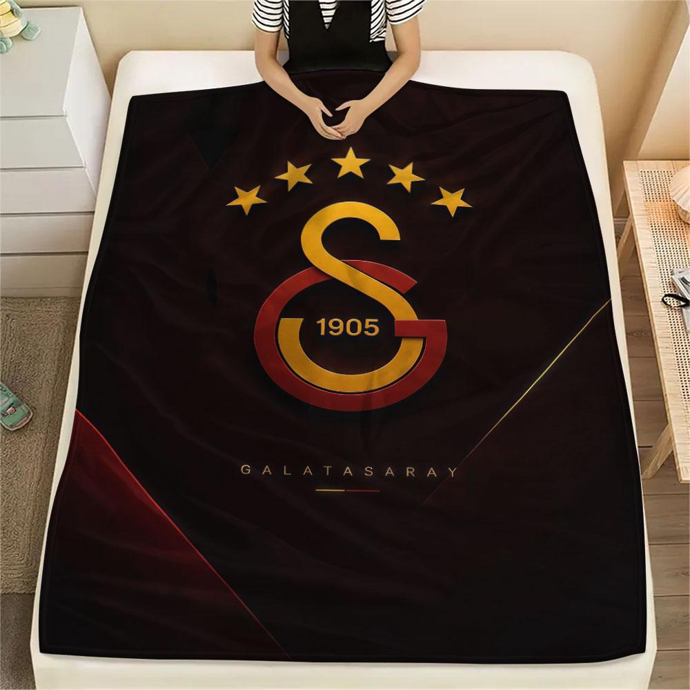 Galatasaray Printed Flannel Blanket, soft throw for bedroom sofa, washable, fan merchandise, great gift.