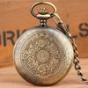 Vintage Bronze Pocket Watch, Gift For Son, Quartz Movement, Fashion Exquisite Unique Pendant Clock With Chain Souvenir Relojes