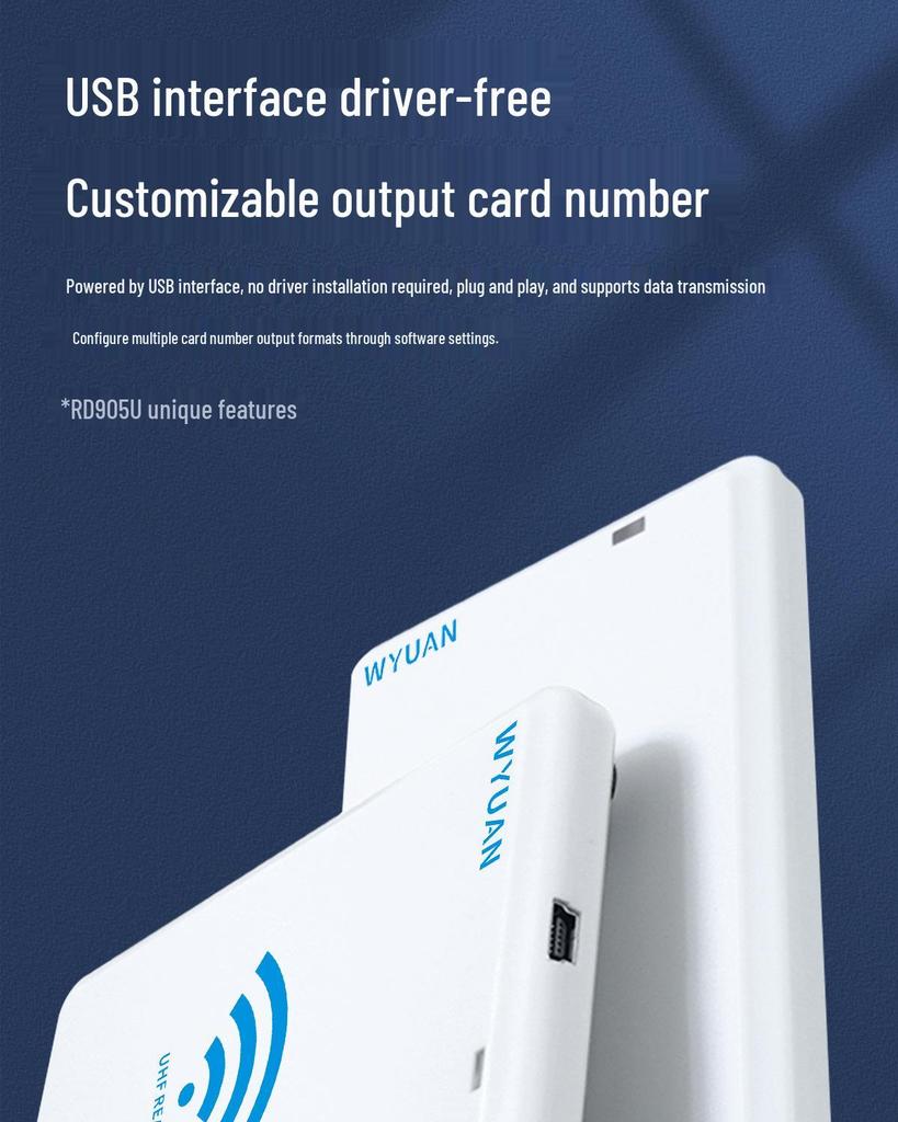 915M UHF RFID Reader/Writer USB Desktop Card Issuer
