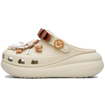 Sabot Crush Jeune Fille Décontracté Tempérament Style Princesse Chaussures à Trous Femme Blanc Os