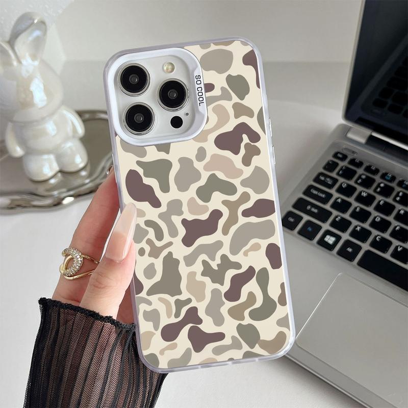 Military Camo Pattern Protective Case For iPhone 17 16 17E 16E 15 14 13 12 11 Pro Max Shockproof