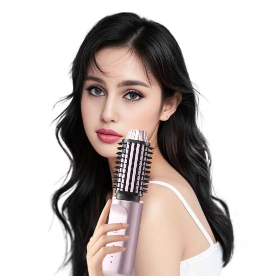 Perie Ondulator de Păr 3-în-1 Portabilă cu Încălzire Rapidă, Perie Termică Reîncărcabilă USB pentru Călătorie, Fără Fir