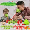 1 Set Zungen-herausstreckendes Frosch-Gesichtsschutz-Spielzeug, das Tier-Chamäleon-Eidechsenzungenspiel 1/2/4 Spieler Brettspiel Kleinkind Jungen Mädchen Geschenk leckt