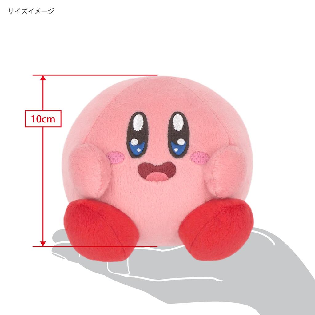 Sanei Boeki Kirby's Gourmet Festival Mini Plush Toy, Kirby Pink, W10.5 x D10.5 x H10cm (KGF-01)
