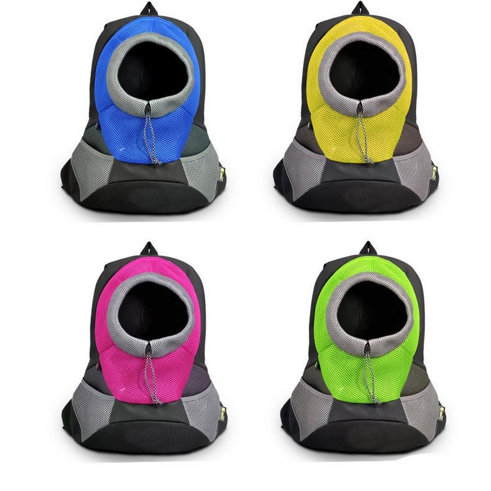 Haustier Hundetransporttasche Haustier Rucksack Tasche Tragbar Reise Tasche Haustier Hund Vordertasche Netz Outdoor Wandern Kopf Heraus Doppelschulter Sport DB