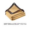 3/4/5/6 Meter Wide Beige Sunshade Awning UV Blocker Sun Shade Sail Netting Sun Shade Sail Heavy Duty Heat Insulation Mesh Tarp