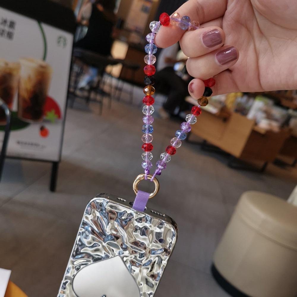 Anti-lost Mobile Phone Chain Lanyard Cellphone Strap Crystal Phone Straps  Card Pendant