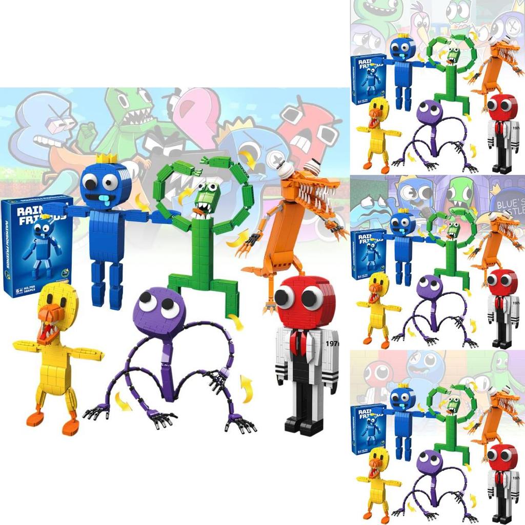 Rainbow Friends Building Blocks Set For Boys Featuring Colorful Monster Creatures In Abs Plastic With 200 To 400 Pieces For Endless Fun
