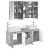 Bathroom Cabinet Set 4 Pcs Concrete Grey Particleboard