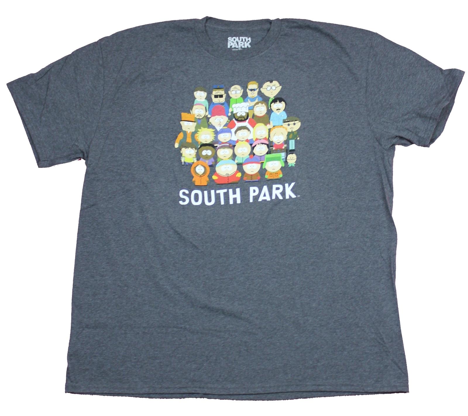 South Park Adult New T-Shirt - Giant Character Cast Pic M
