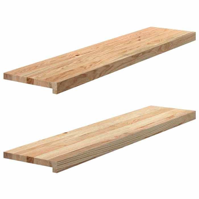 VidaXL Window Sills 2 Pcs Untreated 110x30x2cm Solid Oak Wood 4009113