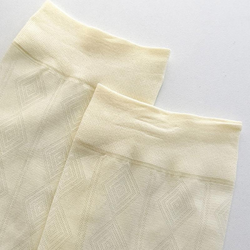 Summer Thin Silk Solid Over the Calf Socks for Womens Japanese Style JK Diamond Striped Pattern Student Long Stockings