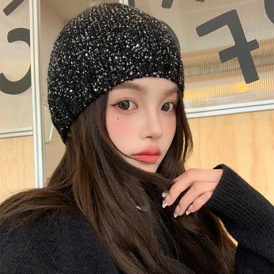 Knitted Sequined Cold Hat Warm Hiphop Hat Fashion Beanie Cap