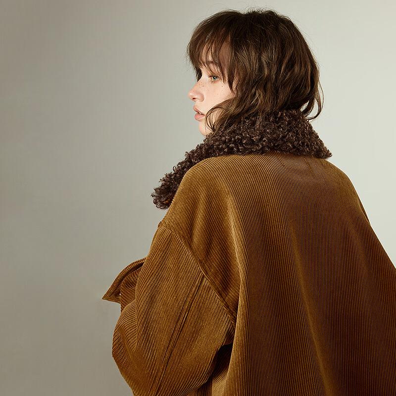 Women's Corduroy Lamb Wool Lined Workwear Jacket