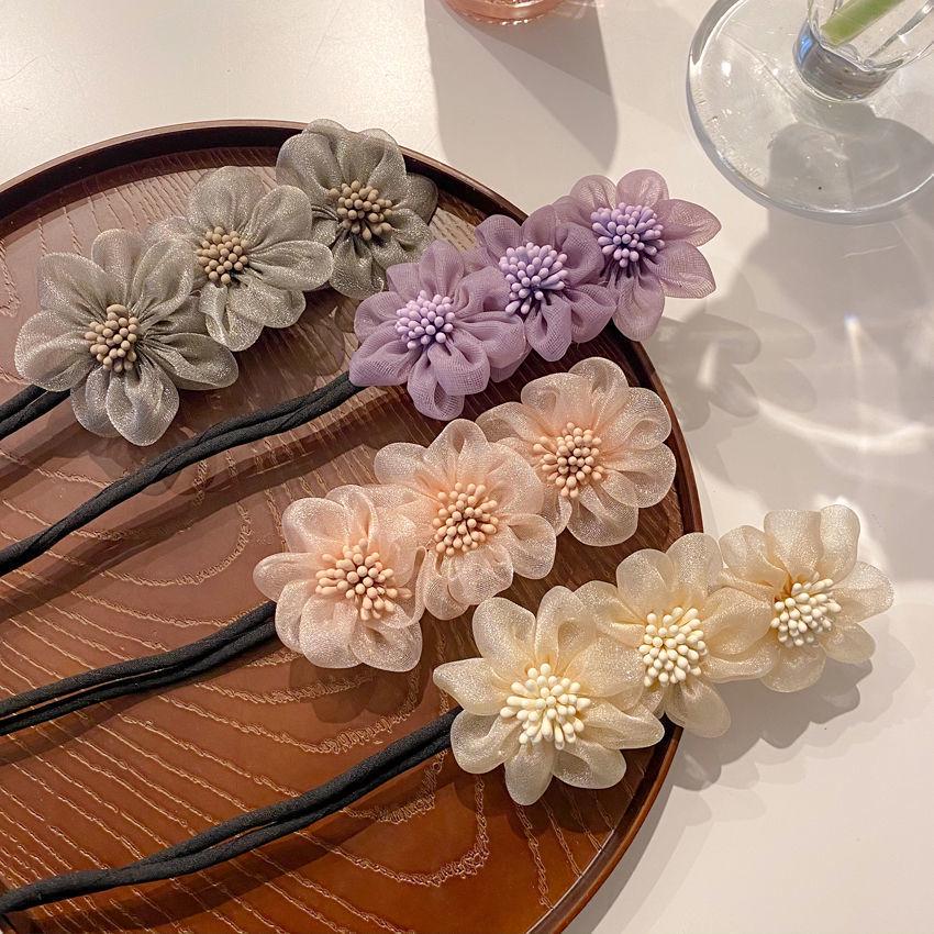 Perlenblumen-Brötchen-Maker: Flechtfrisuren-Tool & Koreanisches Haaraccessoire