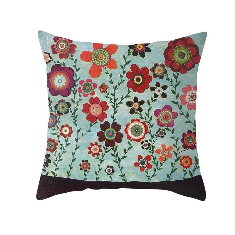 Kreative Kinderkunst-Druck Kissenbezüge, Ölgemälde Baum Cartoon-Stil Haushaltswaren, Sofakissen und Taillenkissenbezüge