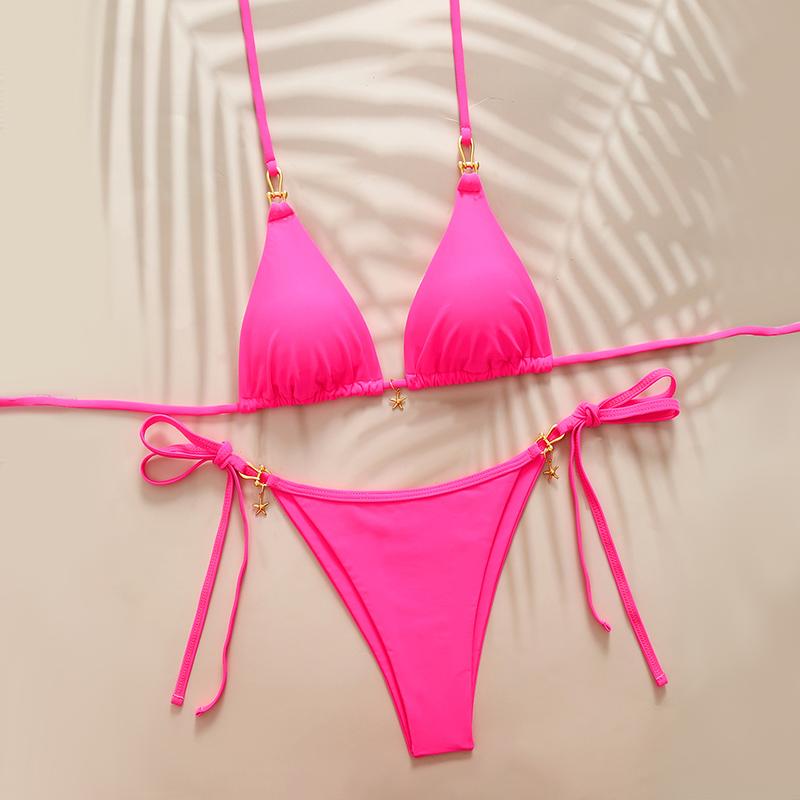 Sexy Triangle Micro Bikini 2026 Women's Swimsuit Beachwear Bathing Suit Woman Summer Thong Bikinis Set Two-piece Female Swimwear