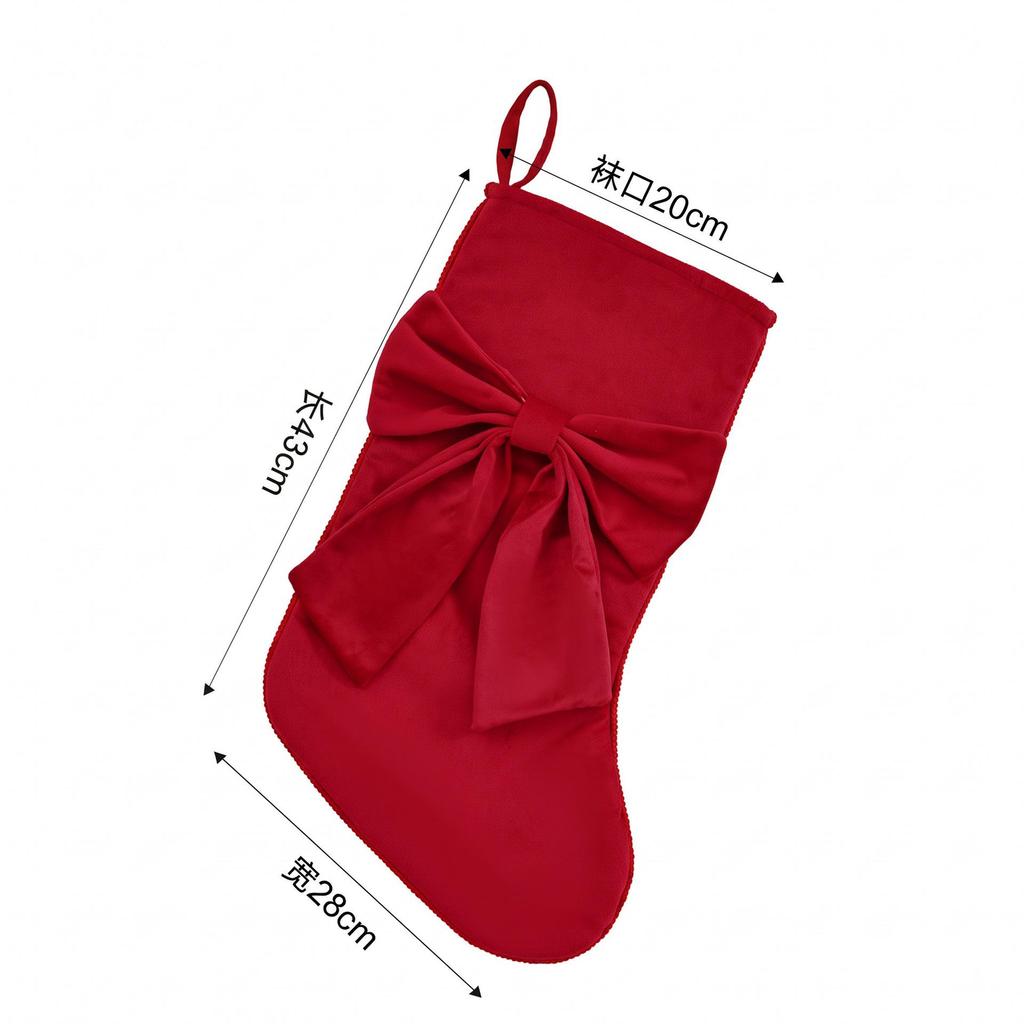 Pink Cartoon Christmas Stockings: Children's Gift Bags with Rooftop Santa Design for Candy & Tree Decorations