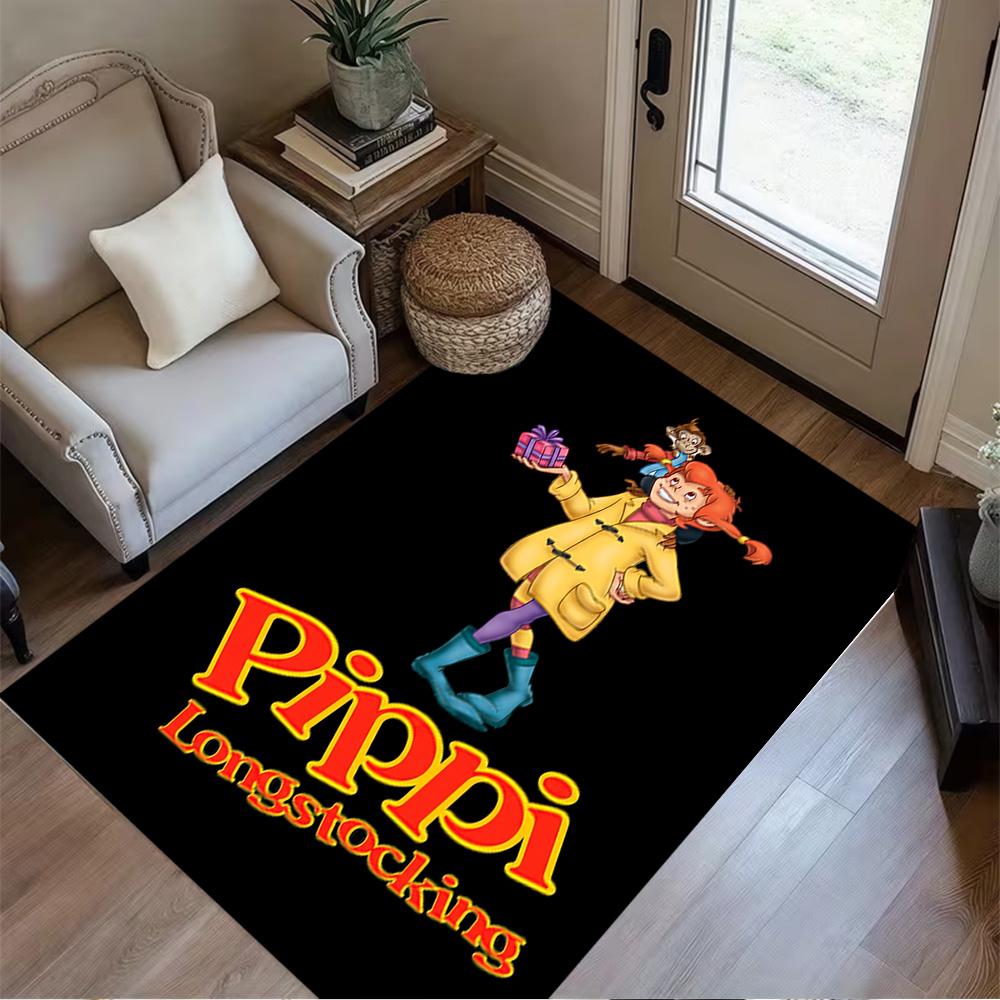 Pippi Adventure Floor Mat Perfect for Dining Room Outdoor Balcony Foyer Anti-slip Rug Office home decor Luxury Gift for Birthday, Christmas, Wedding