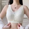 Big Breasts Show Small Underwear Women's Summer Thin Section Gathered Without Steel Ring Seamless Large Size Anti-glare and Anti-sagging Bra