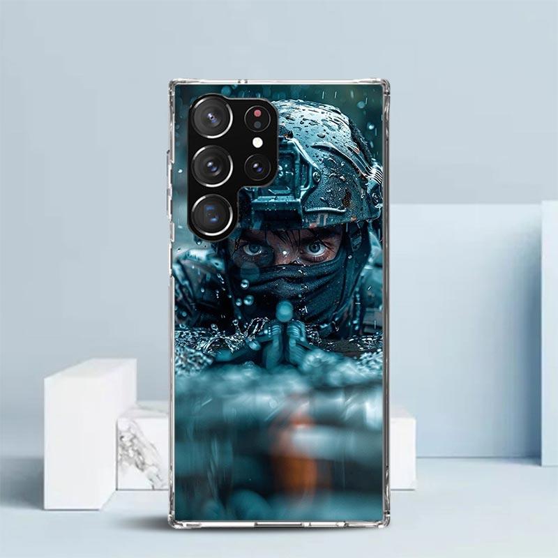 Military Army Special Forces Soft Cover for Samsung Galaxy S25 Edge S26 S24 S23 Ultra Phone Case S22 S21 Plus S20 FE Print Patte