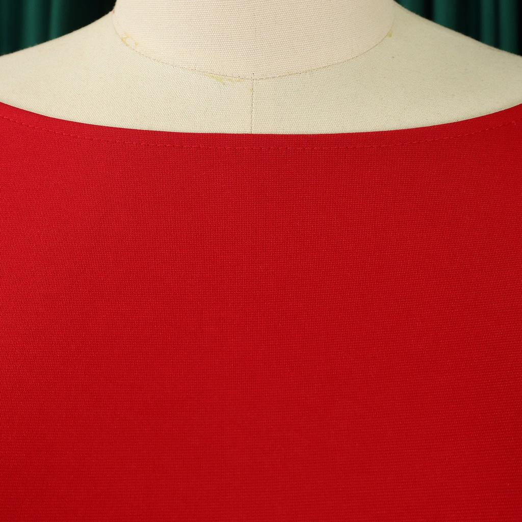 Office Ladies Dresses Elegant o Neck Flare Sheath Package Hips Mid Calf Formal Business Work Wear Dress Robe