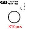 10/50Pcs Hoop Earring G23 Titanium Nose Ring For Women Piercing Jewelry Lip Ear Ring Hoop Mixed Body Clips Hinge