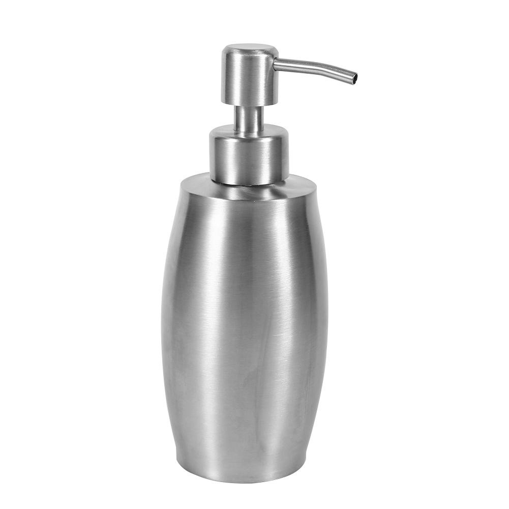 1pc 304 Stainless Steel Bathroom Shampoo Shower Pump Lotion Dispenser Liquid Bottle 350ml