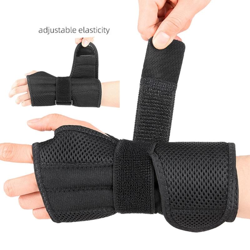 Ergonomic Left and Right Hand Wrist Splint Wrist Brace Adjustable Strap Systems Comfort Padding for Daily Activities
