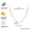 Fashion Cross Zircon Necklace for Women,Gold Color Flat Rolo Chain Stainless Steel Necklaces,Daily Waterproof Jewelry Gift