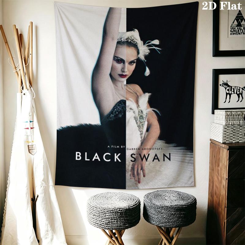 Black swan Wall Tapestry Aesthetic Wall Hanging Printed Fabric Blanket Decorative Tapestries for Bedroom Living Room Home Decor