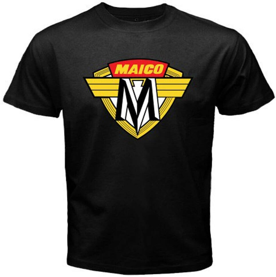 Maico Motorcycles Logo Men s Black T-Shirt Size S M L XL 2XL 3XL 3XL чёрный