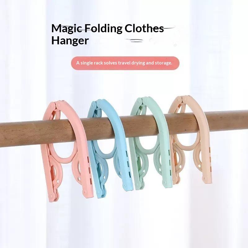 1/5 Pcs Portable Folding Clothes Hangers Non Slip Design Durable Material Perfect For Travel Business Trips Camping