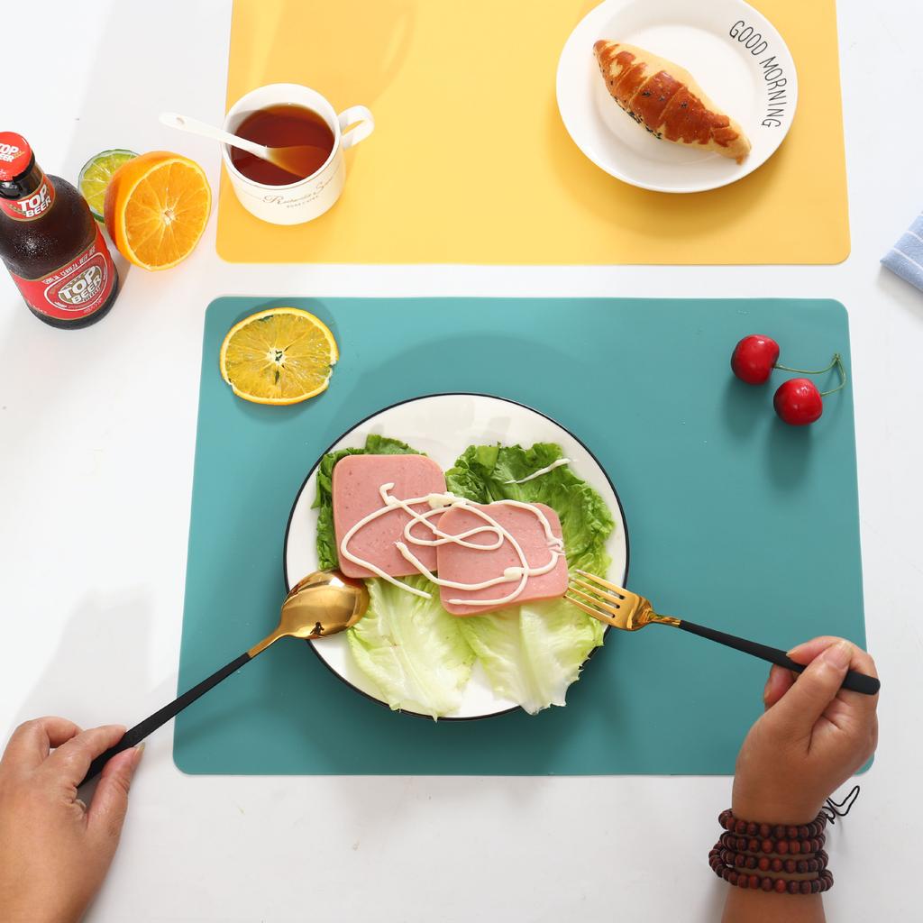 1PC NEW Silicone Waterproof Placemat Table Mat Heat Insulation Anti-skidding Washable Durable For Kitchen Dining