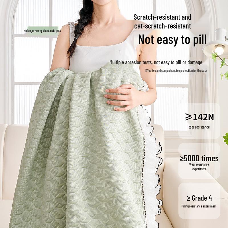 2025 3D Cooling Ice Silk Sofa Cover: All-in-One Summer Blanket & Cushion