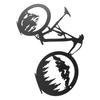 Metal Bike Wall Art Exquisite Fashionable Shatterproof Mountain Forest Bicycle Wall Decor for